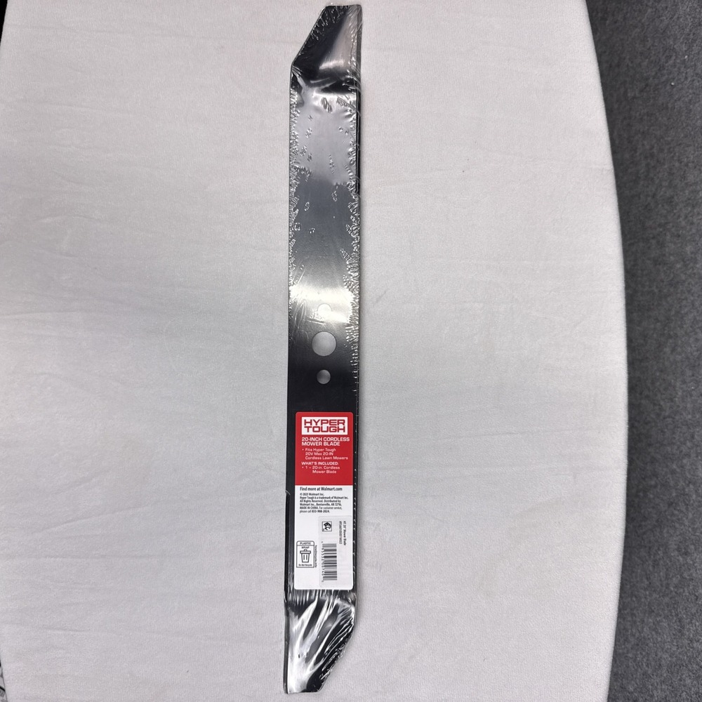 Hyper Tough 20-Inch Cordless Mower Blade for 20V Max Mowers Black Steel NEW